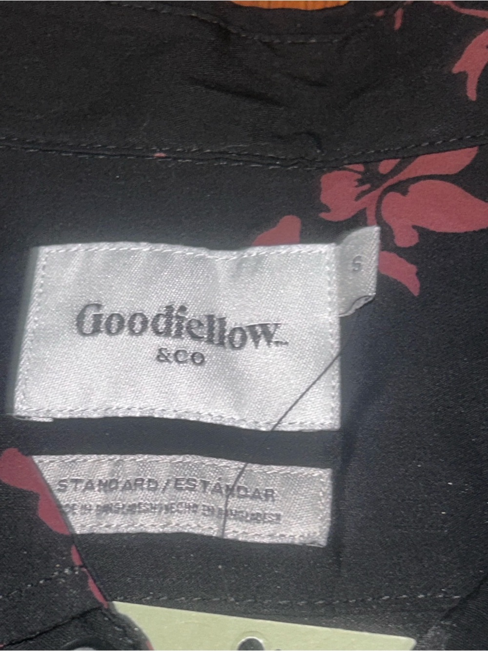 Goodfellow & Co Black Button-Up Shirt with Floral Print - Picture 4 of 4